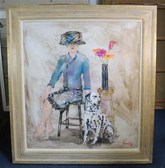 § Muriel Barclay (20th C. Scottish) Black and white accesories 40 x 36in.